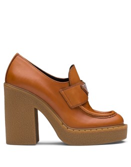logo plaque platform loafers