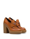 logo plaque platform loafers