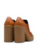 logo plaque platform loafers