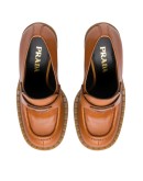 logo plaque platform loafers