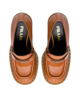 logo plaque platform loafers
