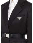 pleat-detail single-breasted coat