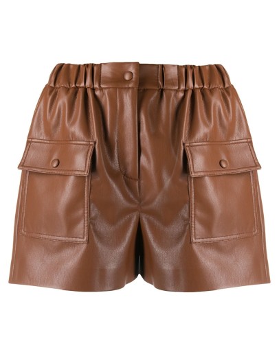 faux-leather shorts 