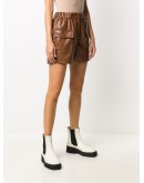 faux-leather shorts 