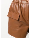 faux-leather shorts 