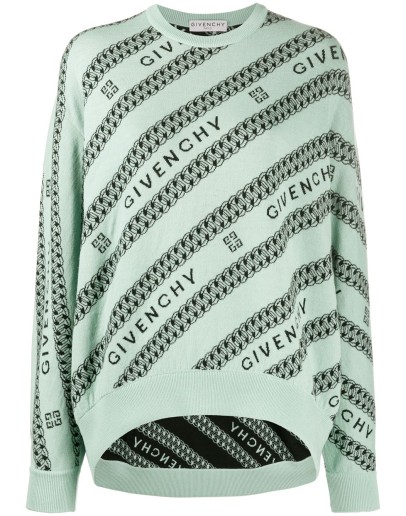 all-over logo jumper