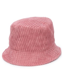 ribbed logo embroidered bucket hat
