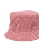ribbed logo embroidered bucket hat