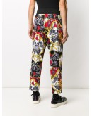   baroque print straight-leg trousers  
