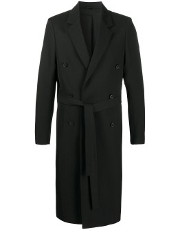 double breasted belted waist coat
