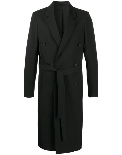 double breasted belted waist coat