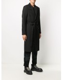 double breasted belted waist coat