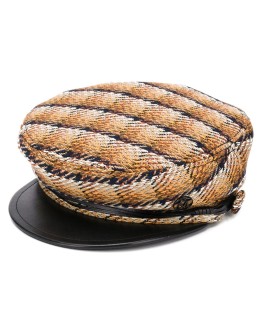 check print peaked cap
