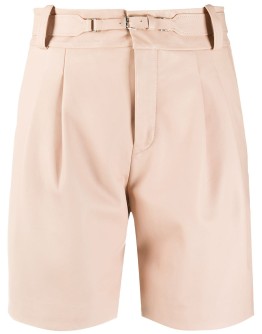 high-waisted belted shorts
