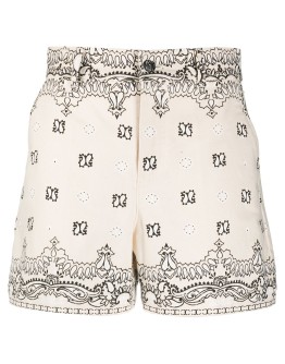 bandana-print cotton shorts