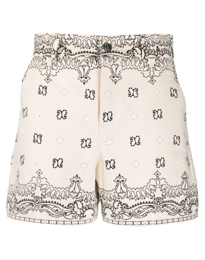 bandana-print cotton shorts