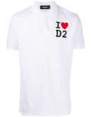 love logo print polo shirt