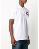 love logo print polo shirt
