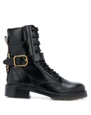 leather lace-up boots