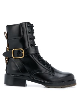 leather lace-up boots
