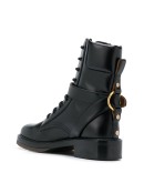 leather lace-up boots