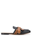 Gate square-toe mules