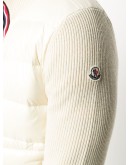 high-neck padded cardigan