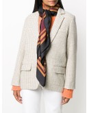 Sandra Equestrian-print silk scarf