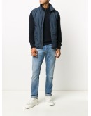 straight-leg stonewashed jeans