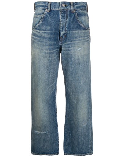 cropped straight-leg jeans