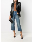 cropped straight-leg jeans