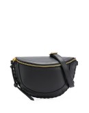 zipped leather belt bag