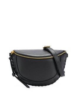 zipped leather belt bag