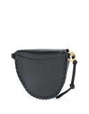 zipped leather belt bag