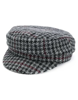 Evie houndstooth patterned cap
