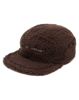 faux-shearling logo cap