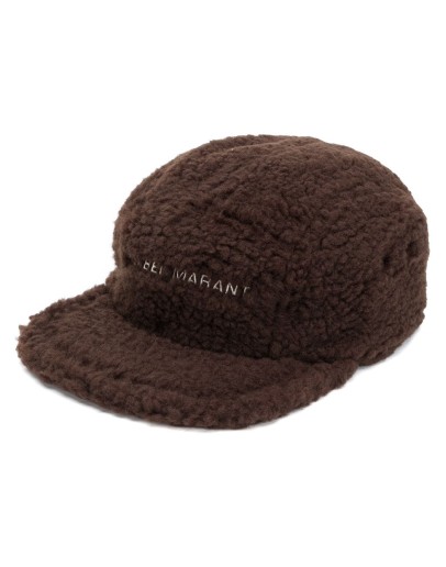 faux-shearling logo cap