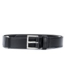 embossed logo buckle belt