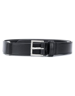 embossed logo buckle belt