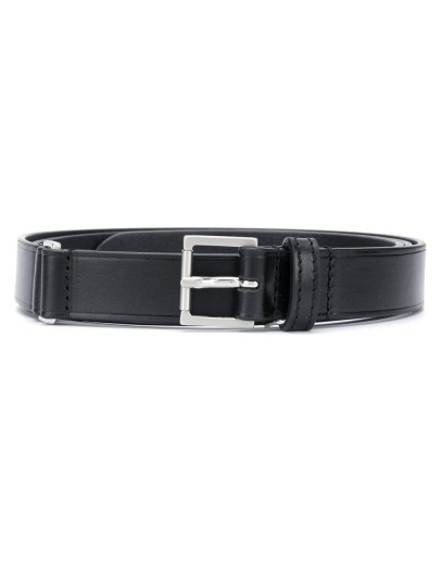 embossed logo buckle belt