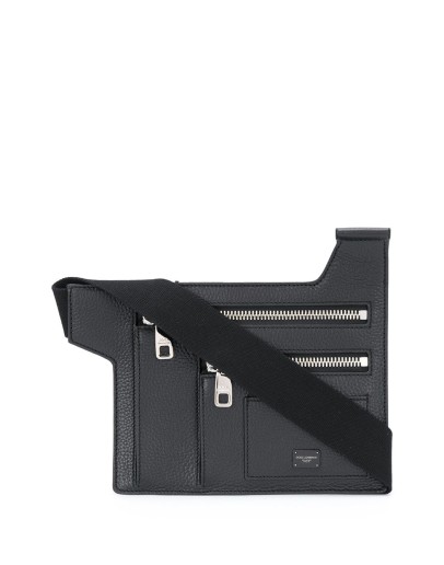 angular double-zip bag