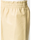 knee-length leather shorts