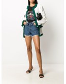 turn down denim shorts 