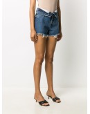 turn down denim shorts 
