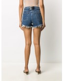turn down denim shorts 