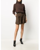 checked tweed shorts