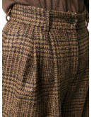 checked tweed shorts