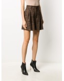checked tweed shorts
