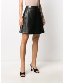 leather buckle-embellished skorts