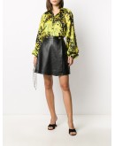 leather buckle-embellished skorts